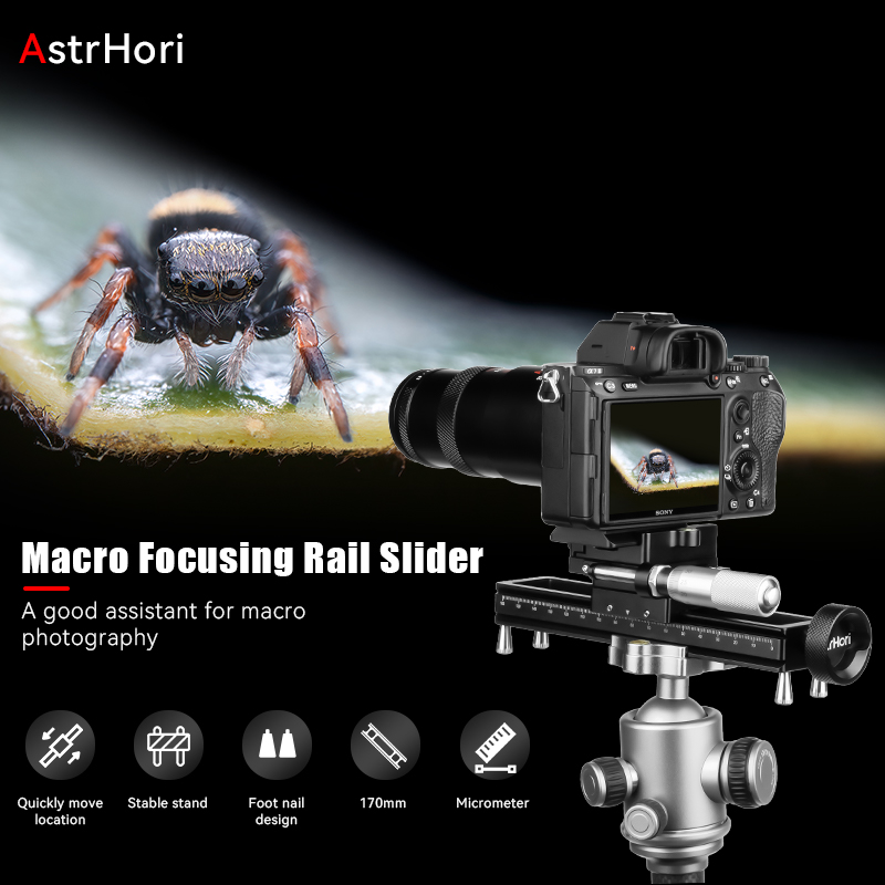 Camera Slider Rail - AstrHori 170 MILLIMETRI Portatile In Lega