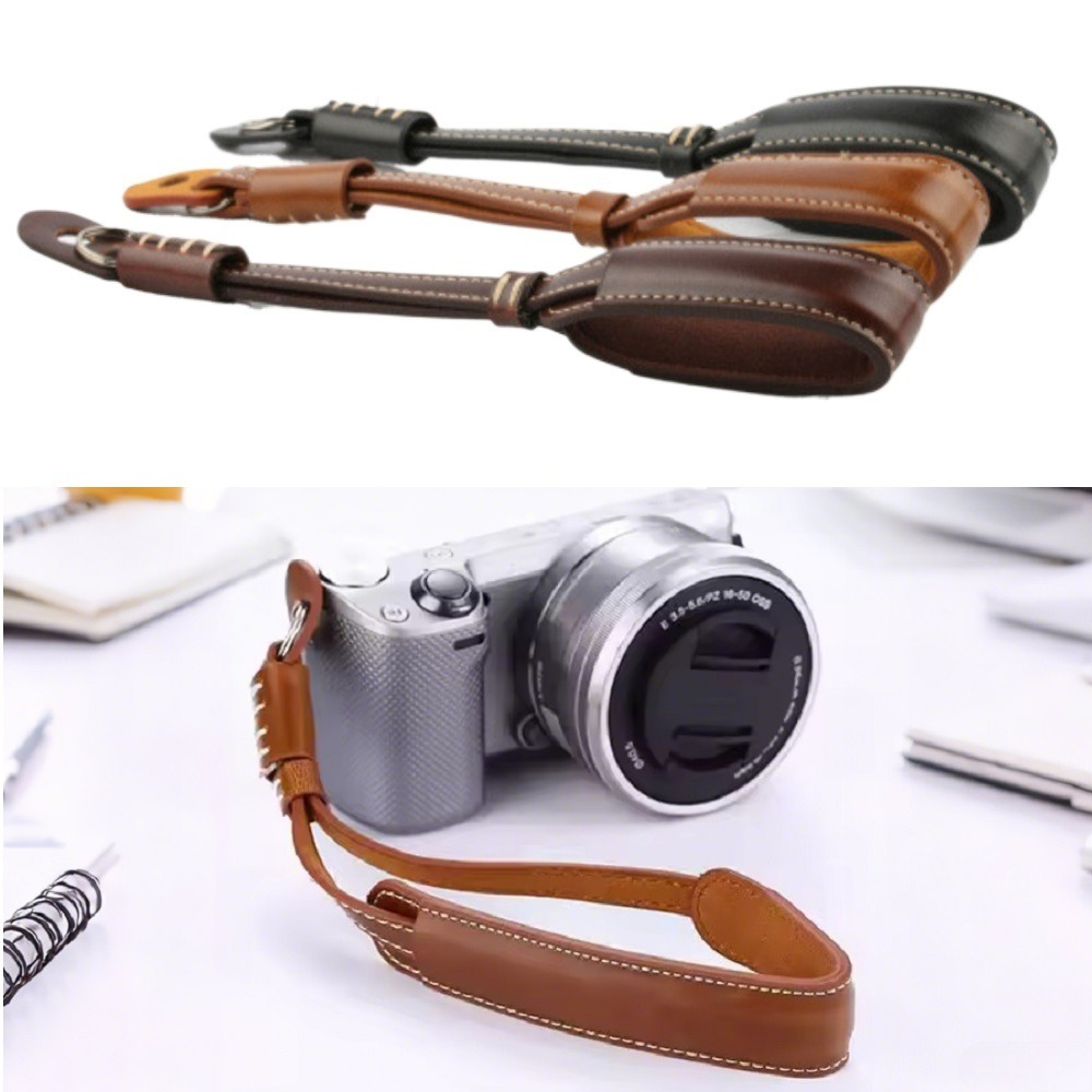 Camera Strap Leather - Cinturino da polso per fotocamera a