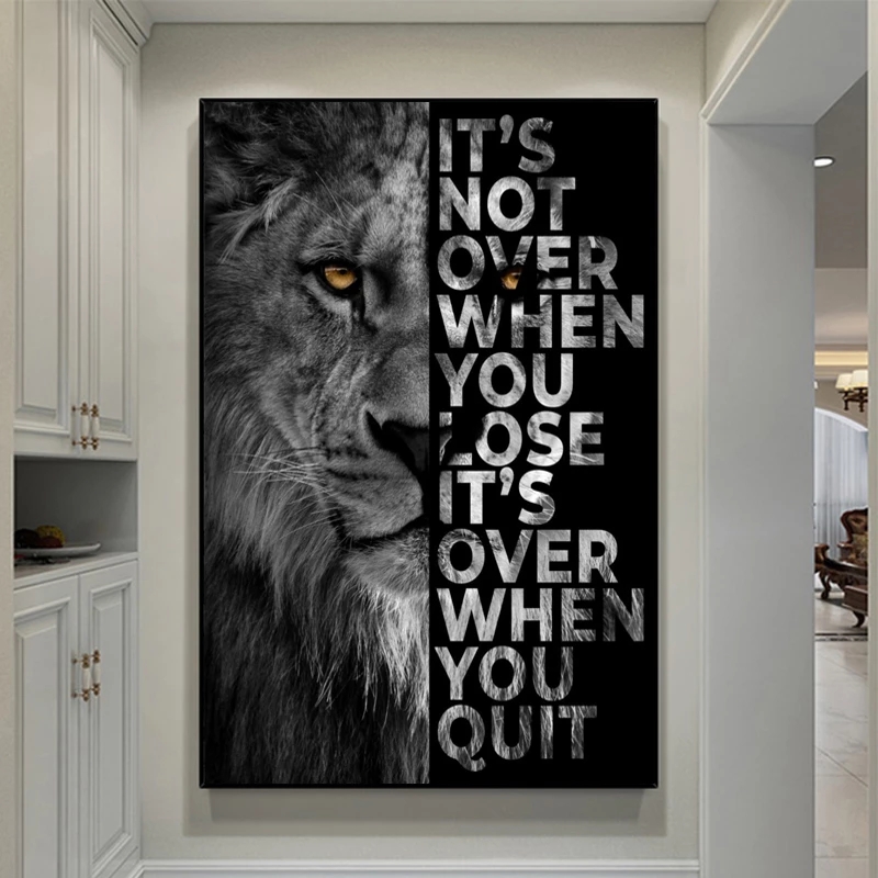 Photography Types - Leone selvatico Lettera Citazione motivazionale Poster