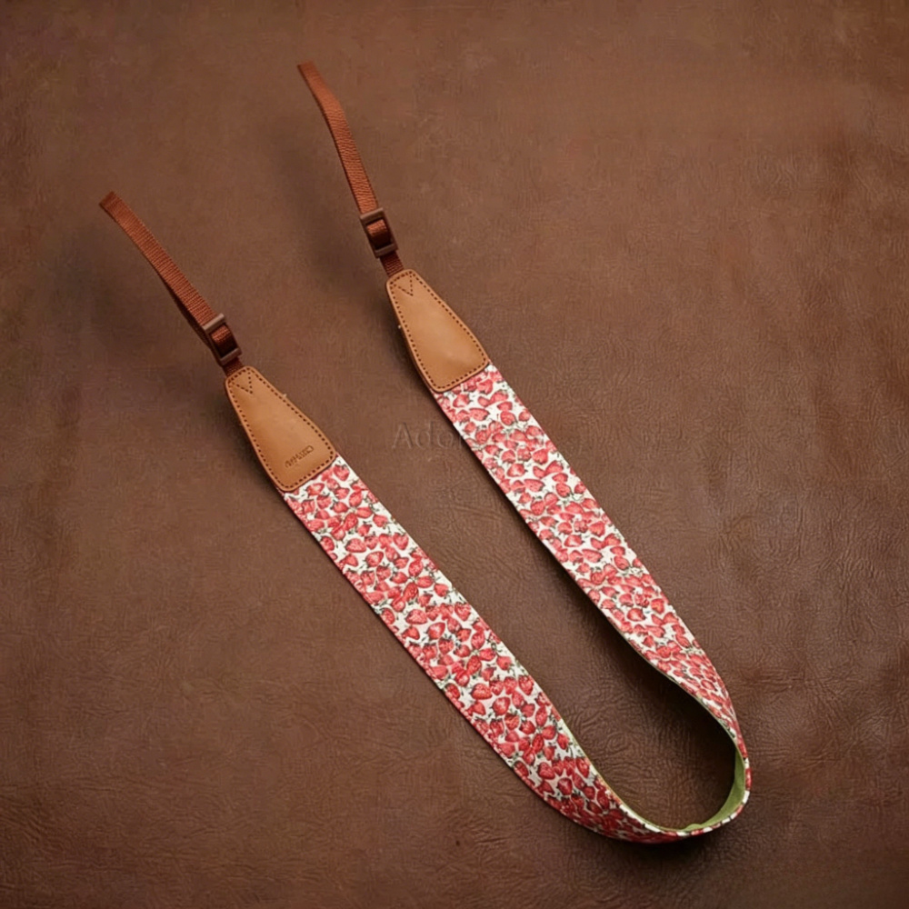 Camera Strap Leather - Cinghia per Fotocamera in Vera Pelle,