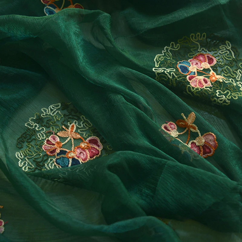 Photography Dark Cloth - Tessuto in chiffon sottile verde scuro