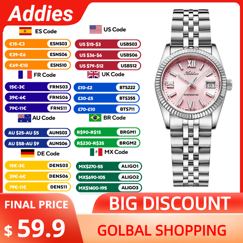 Intervalometer Timer - Orologio da donna di lusso Addies,