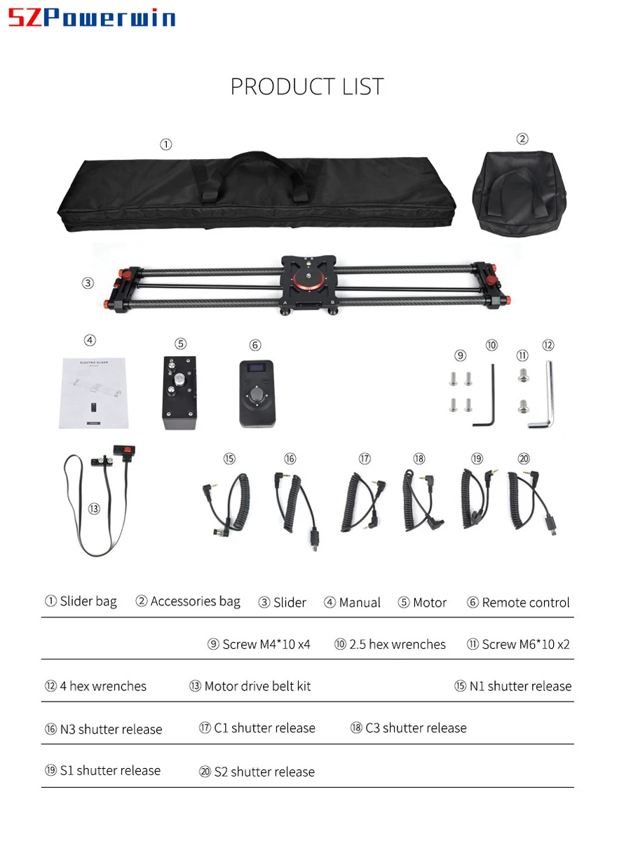 SZPowerwin 80CM Cursore per fo - Camera Slider Rail recensione e prezzo
